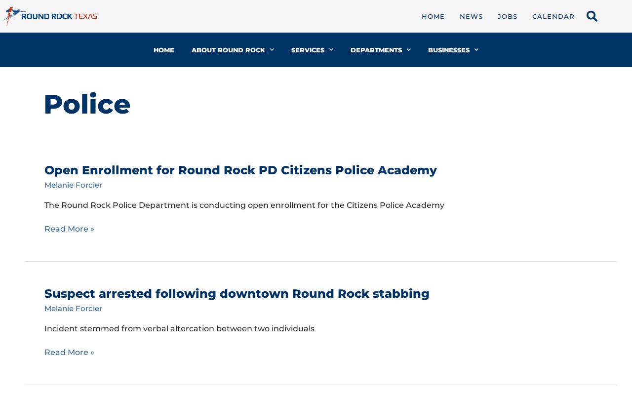 Round Rock Police official archive for arrest records