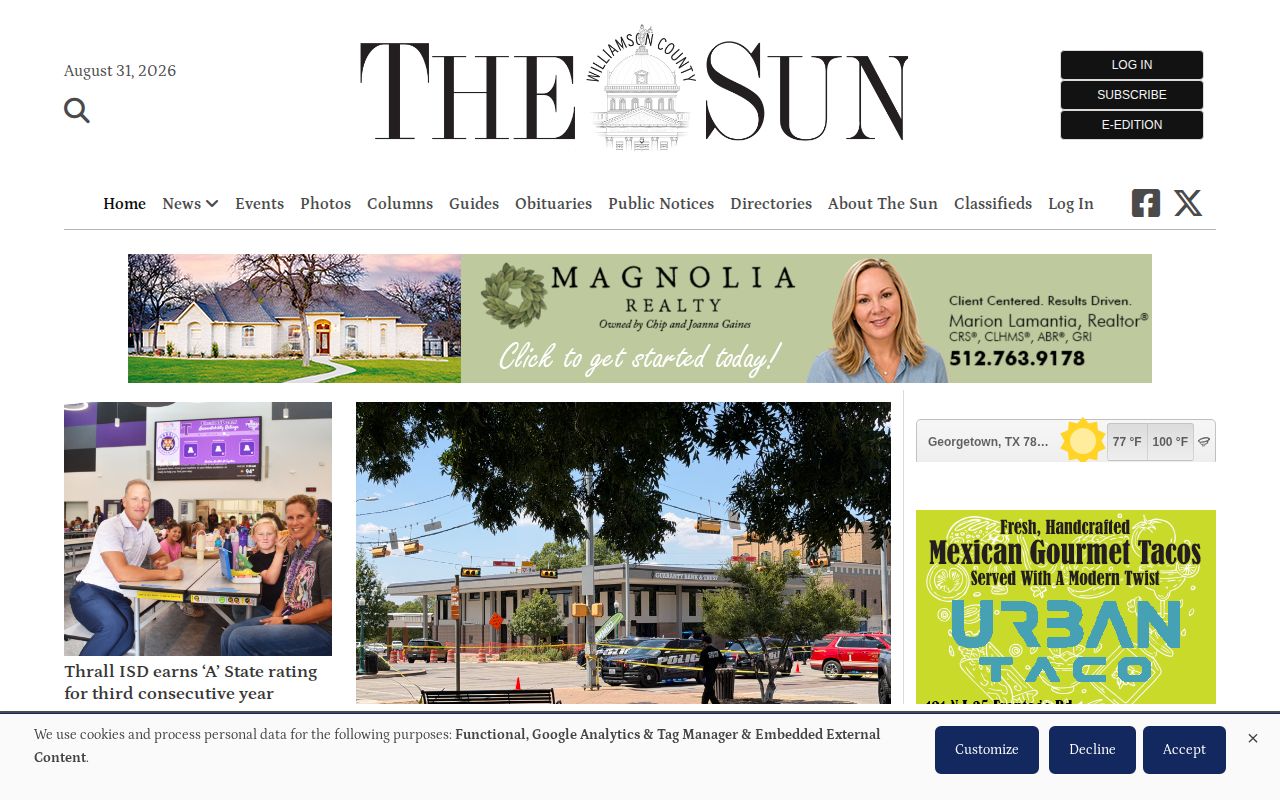 Williamson County Sun local crime-news source